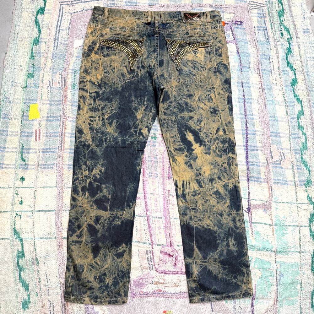 Robins Jeans Men 42x32 Acid Wash Biker Rockstar Streetwear